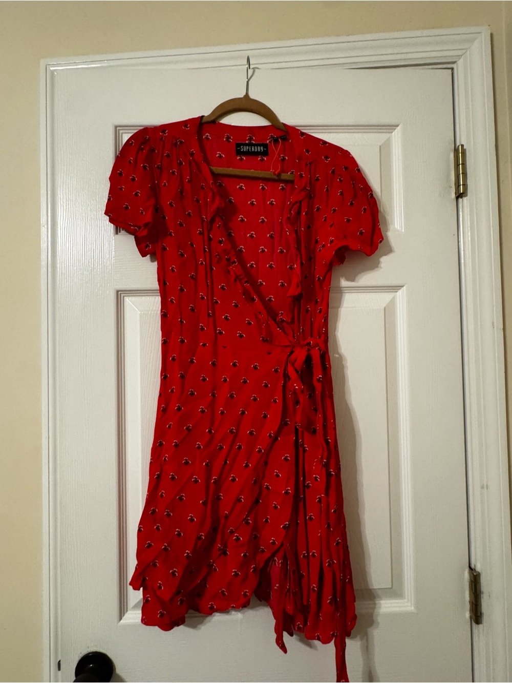 Superdry Red Floral Wrap Dress